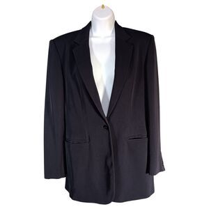 Lauren Ralph Lauren Blazer Blue Womens 8 Lined Business Classic Solid Long